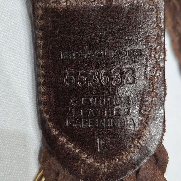 Equestrian Brown‎ Braided Leather Belt Horseshoe Buckle Size L Rodeo main image 7
